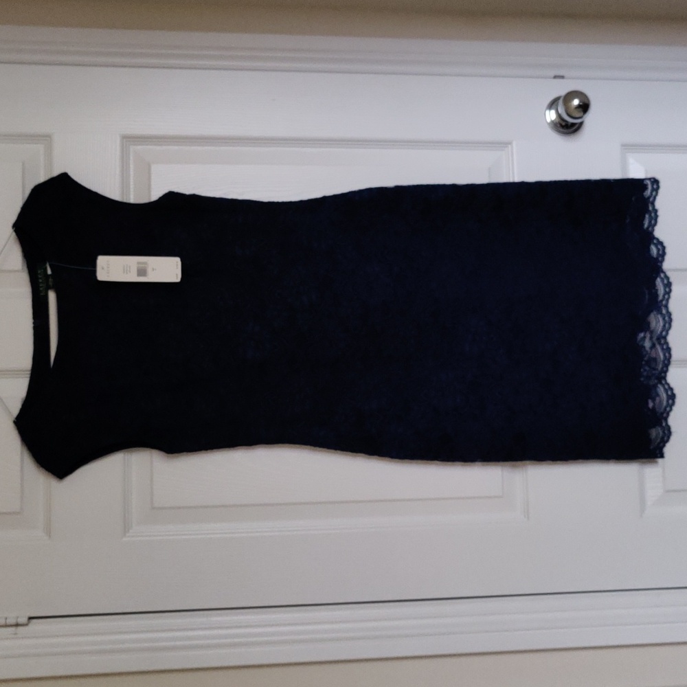 NWT - Ralph Lauren Navy Lace Dress